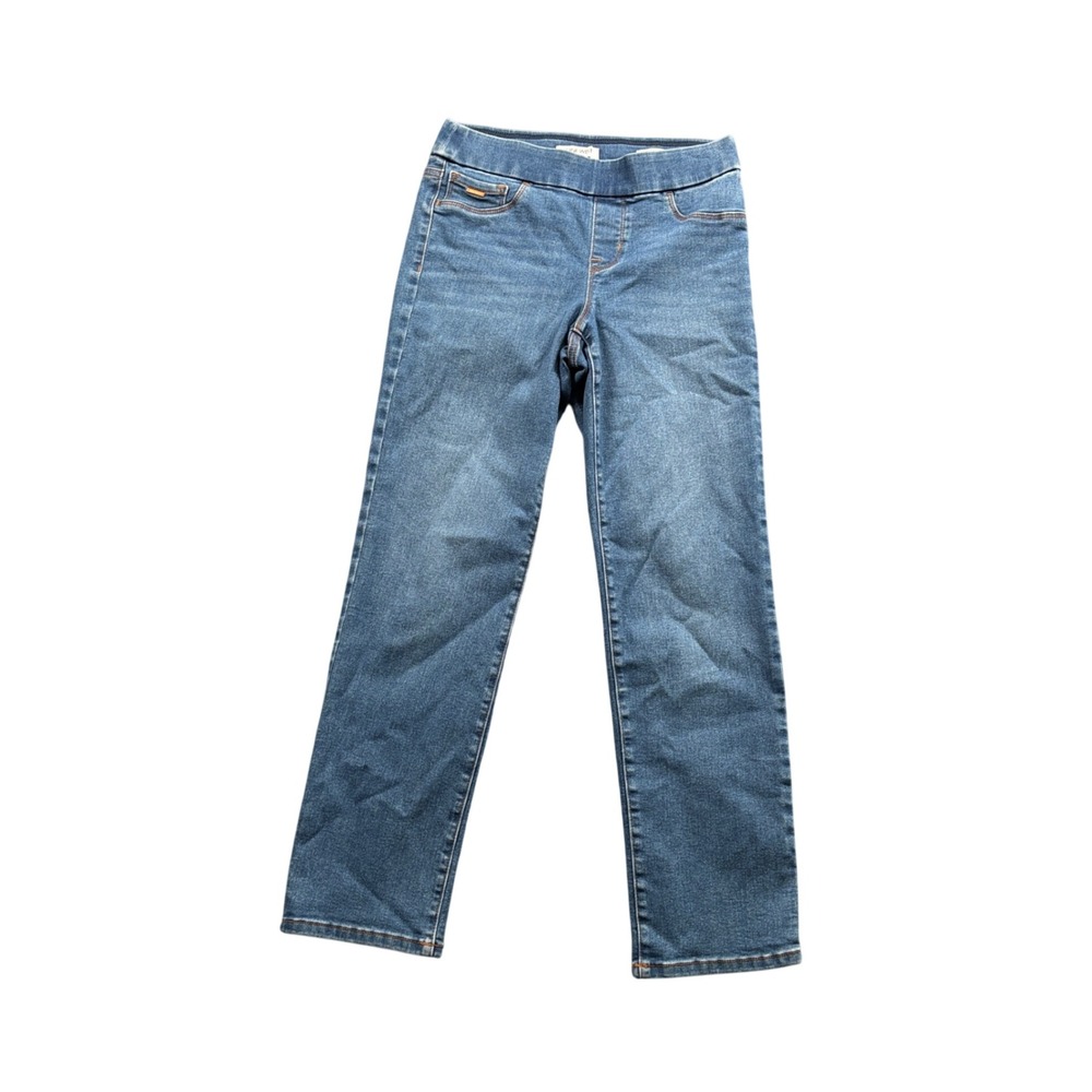 Y2K‎ Nine West Heidi Pull On Straight Leg Jeans Stretch Denim 28 Model Off Duty